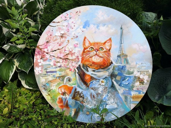 Ивописьна круглом холсте