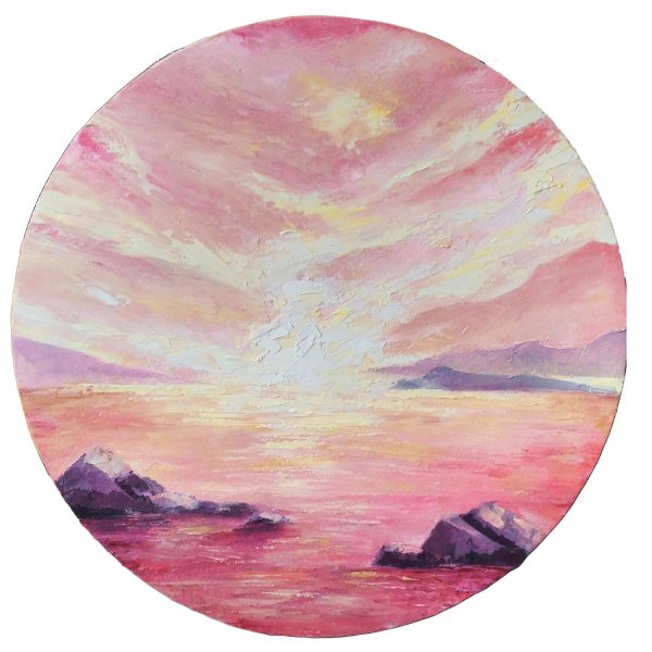 Море на круглом холсте