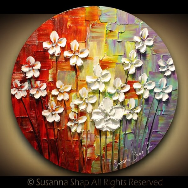 Картины на круглом холсте