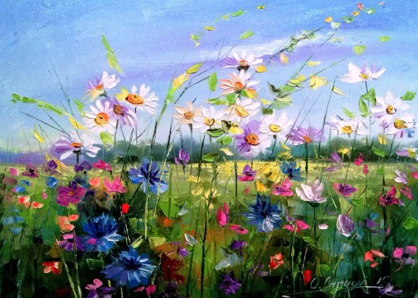 Художник Дарчук Ольга картины цветы