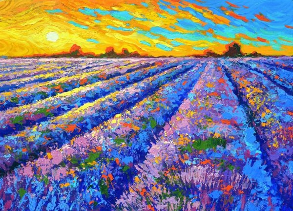 Поль Синьяк Лавандовое поле