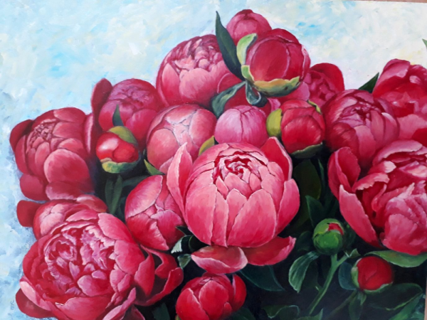 Пионы Кустодиев