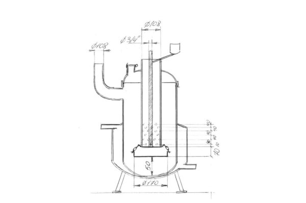 Котел на отработке Триумф чертежи