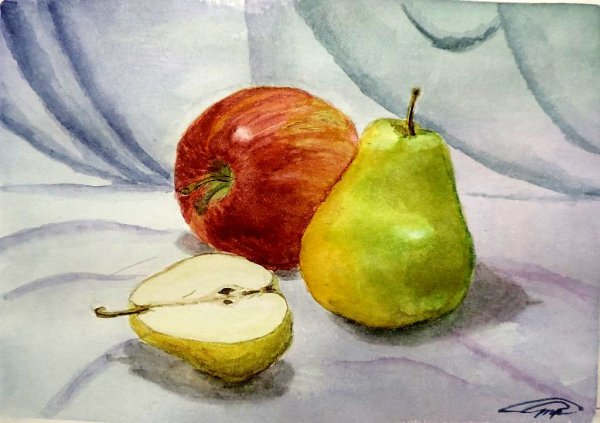 Рисование акварелью натюрморт