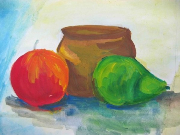 Натюрморт с фруктами для детей