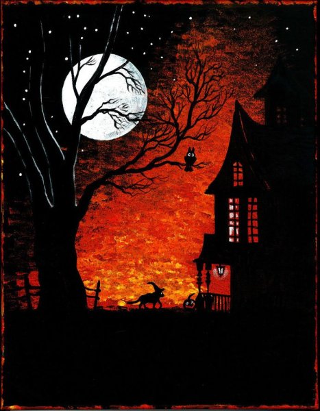 Урок рисования Хэллоуин