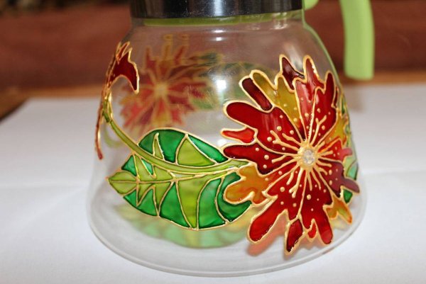 Роспись по стеклу акриловыми красками