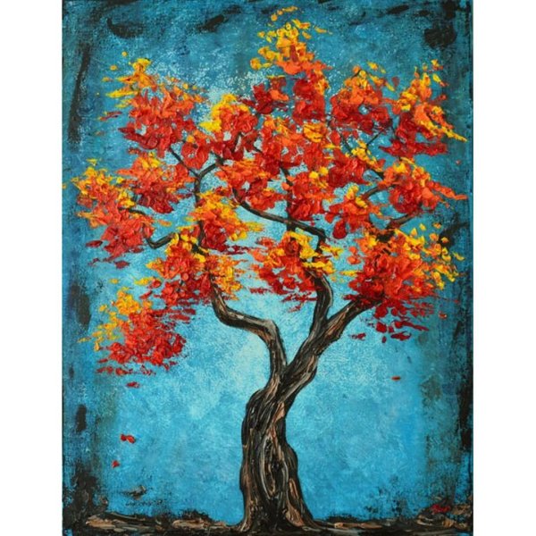 Дерево мазками