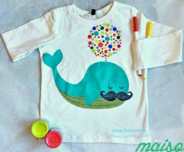 Расписанные футболки детские