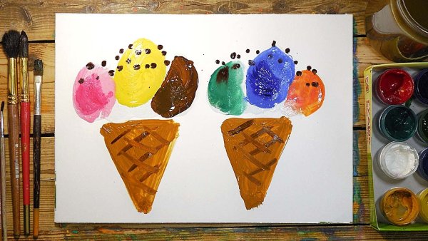 Рисование краскам для малы