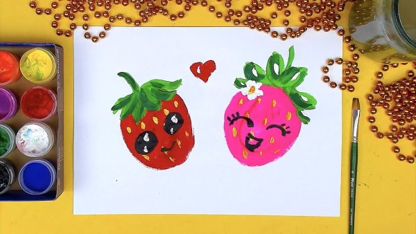 Рисунки красками для детей