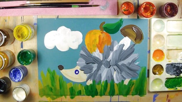 Рисование краскам для малы