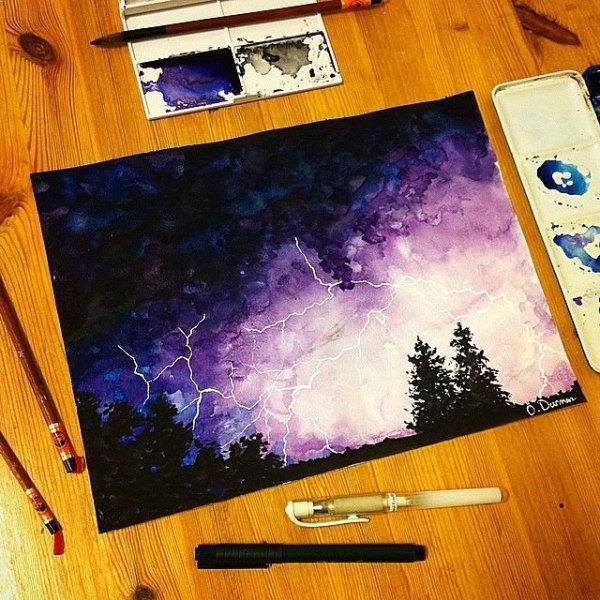 Идеи для рисования акварелью