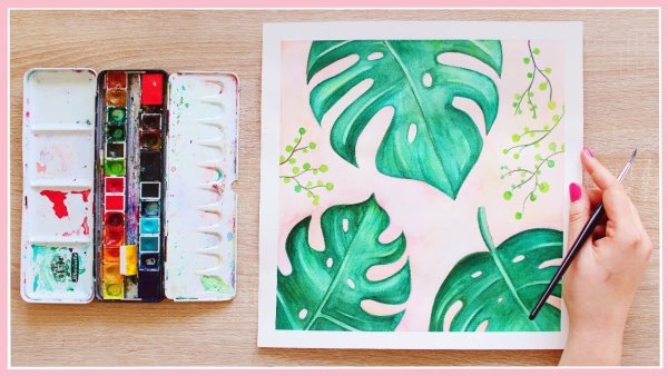 Красками в скетчбуке