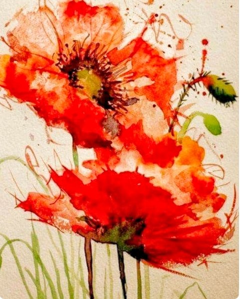 Техника монотипия маки