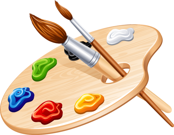 Палитра и кисти