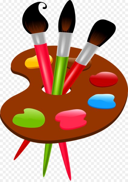 Палитра с кисточкой