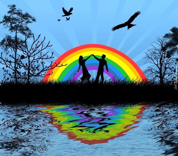 Влюбленные под радугой