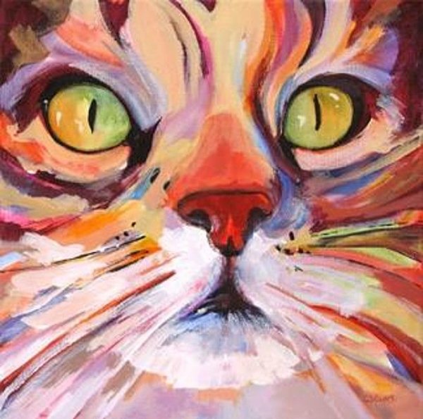 Кошка акрилом
