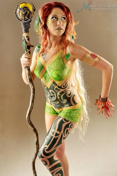 Боди арт платье