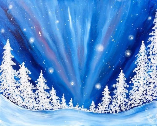 Зима рисунок