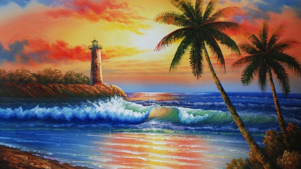 Алмазная живопись Маяк Painting Diamond