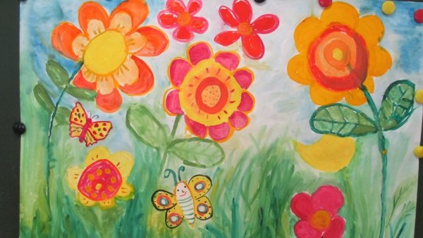 Поляна цветов для детей