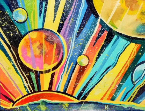 Декоративная композиция космос