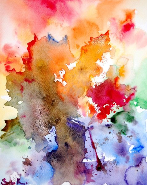 Акварель абстракция