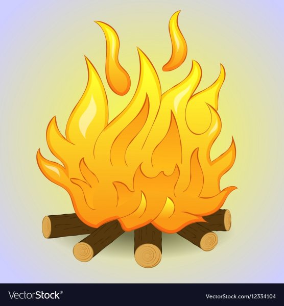 Огонь в камине рисунок