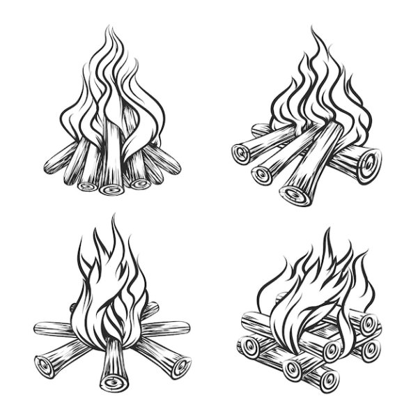 Костер эскиз