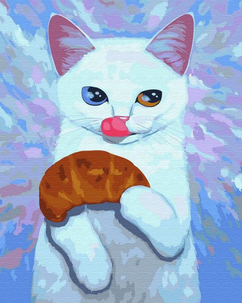 Нарисовать кошку красками