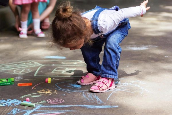 Рисунки мелками