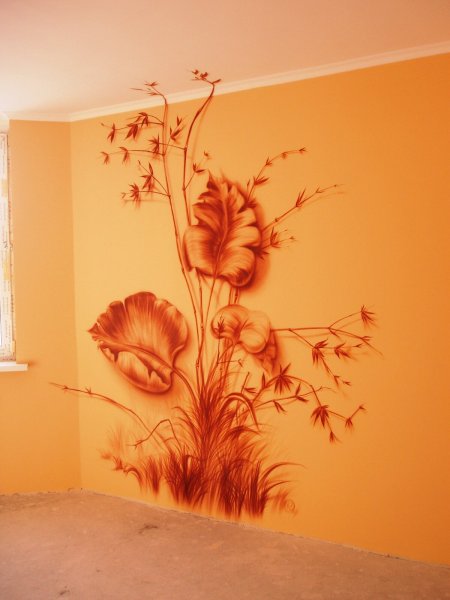 Роспись стен акриловыми красками