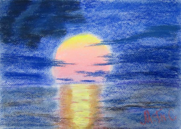 Рисование мелками на бумаге