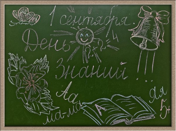 Школьная доска с надписями