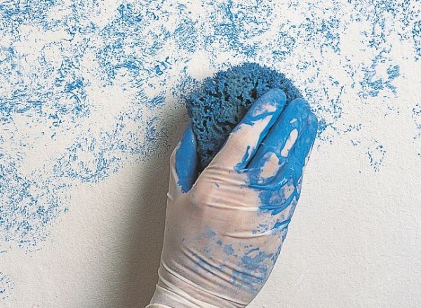 Покраска губкой