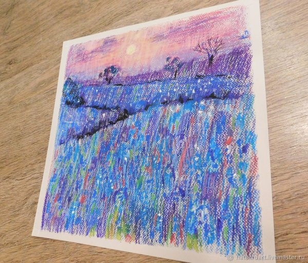 Рисование масляными мелками