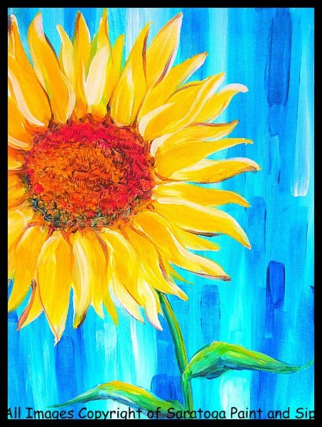 Правополушарное рисование Подсолнухи