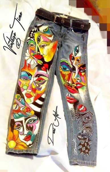 Разрисованные джинсы