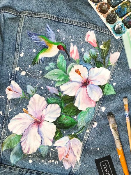 Рисование на джинсах