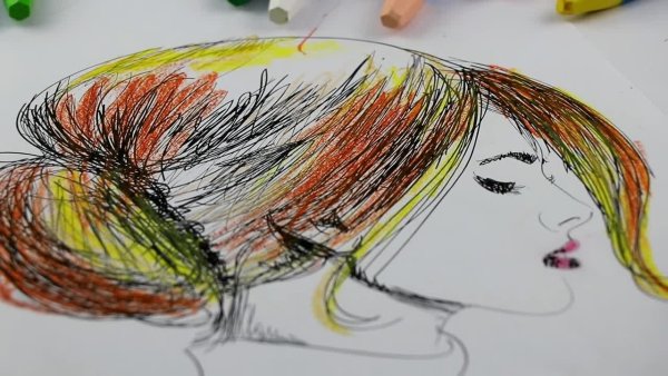 Каракули мелками восковыми