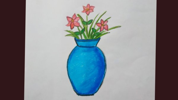 Рисование ваза с цветами