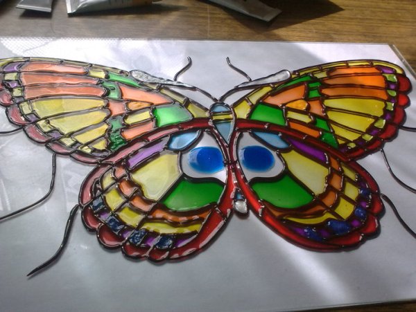 Рисование витражными красками для детей