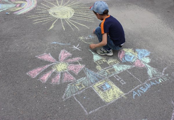 Идеи рисунков на асфальте