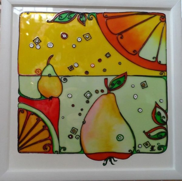 Витражная роспись по стеклу для детей