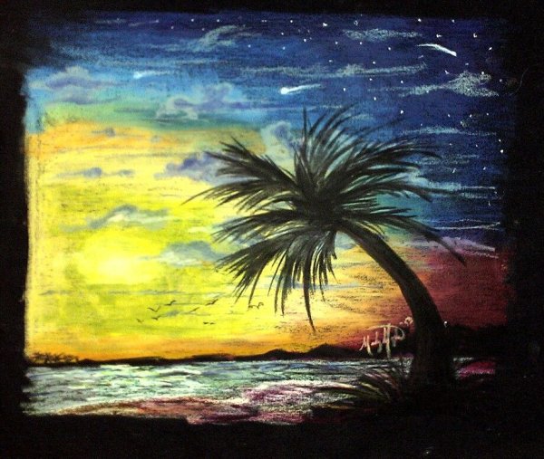 Закат мелками