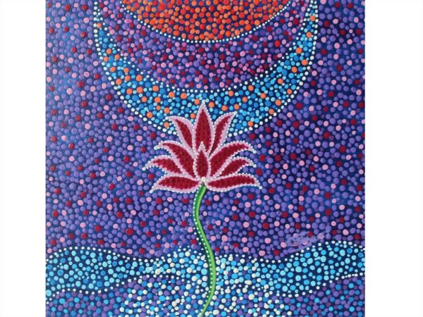 Точечное рисование птицы