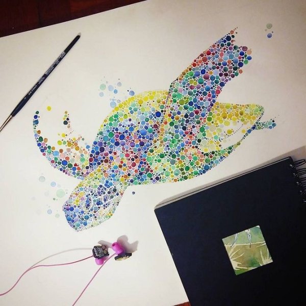 Пуантилизм Фламинго