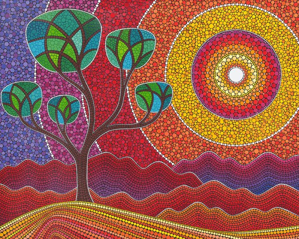 Точечное рисование фломастерами